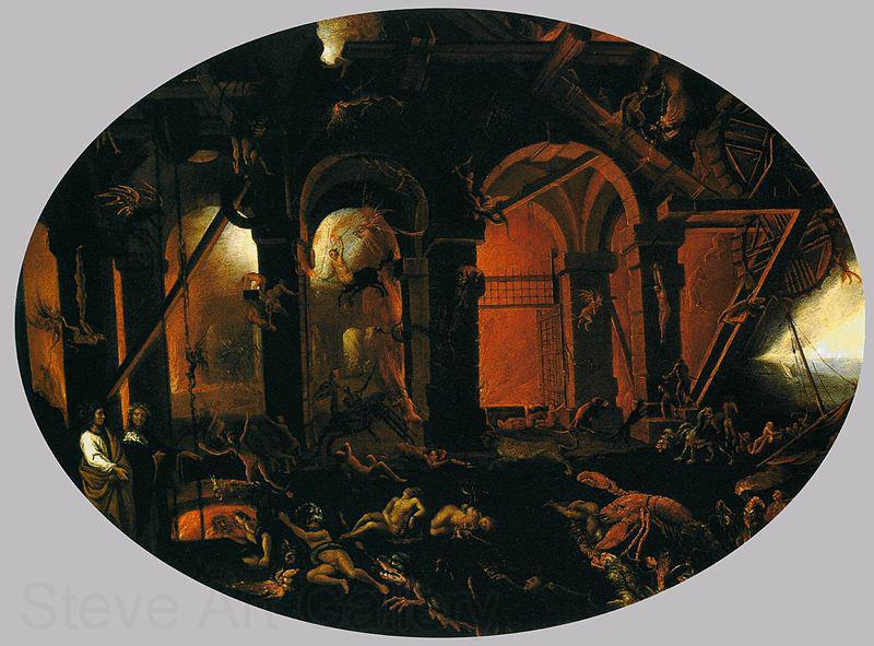 Filippo Napoletano Dante and Virgil in the Underworld Norge oil painting art